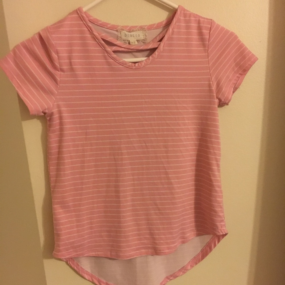 Pink striped top